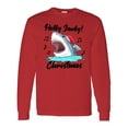 thumbnail image 1 of Inktastic Shark Holly Jawly Christmas Long Sleeve T-Shirt, 1 of 5