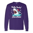 thumbnail image 1 of Inktastic Shark Holly Jawly Christmas Long Sleeve T-Shirt, 1 of 5
