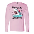 thumbnail image 1 of Inktastic Shark Holly Jawly Christmas Long Sleeve T-Shirt, 1 of 5