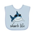thumbnail image 1 of Inktastic Shark Life Fun Shark with Sunglasses Boys or Girls Baby Bib, 1 of 4