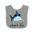 thumbnail image 1 of Inktastic Shark Life Fun Shark with Sunglasses Boys or Girls Baby Bib, 1 of 4
