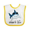 thumbnail image 1 of Inktastic Shark Life Fun Shark with Sunglasses Boys or Girls Baby Bib, 1 of 4