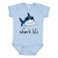 thumbnail image 1 of Inktastic Shark Life Fun Shark with Sunglasses Boys or Girls Baby Bodysuit, 1 of 5