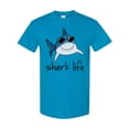 thumbnail image 1 of Inktastic Shark Life Fun Shark with Sunglasses T-Shirt, 1 of 5