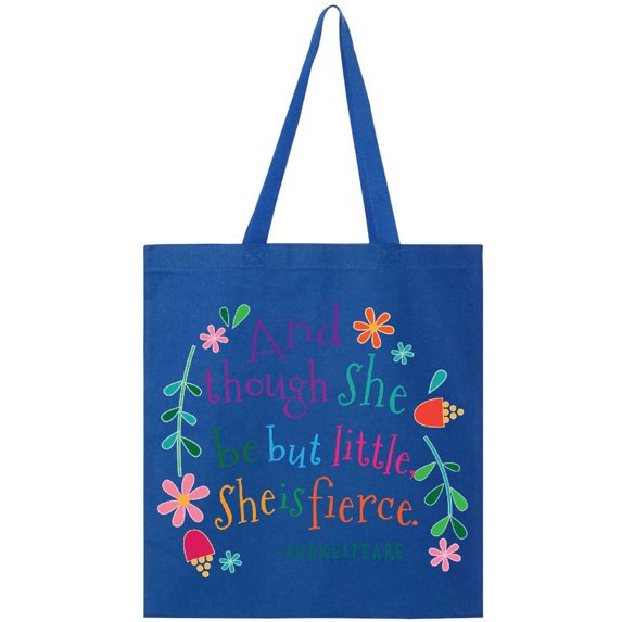 Inktastic She is Fierce Funny Shakespeare Quote Gift Tote Bag