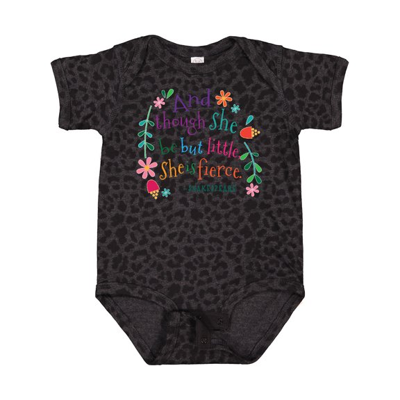 Inktastic She is Fierce Funny Shakespeare Quote Girls Baby Bodysuit