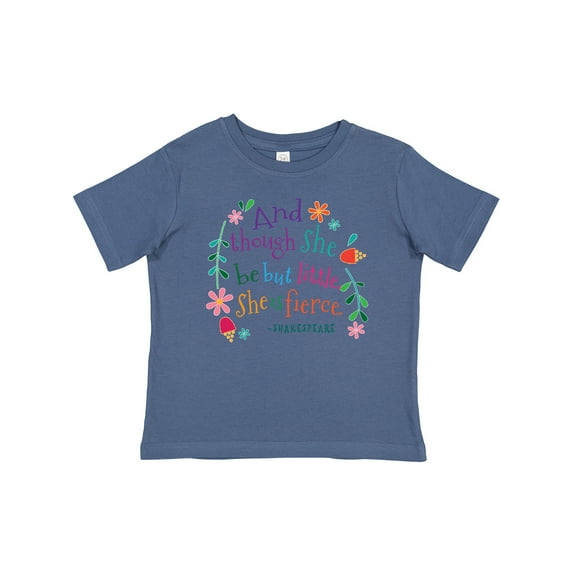 Inktastic She is Fierce Funny Shakespeare Quote Girls Baby T-Shirt
