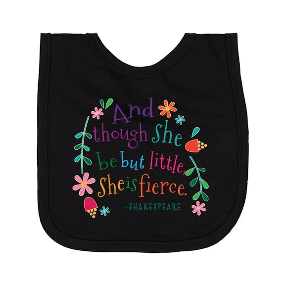 Inktastic She is Fierce Funny Shakespeare Quote Newborn Bib