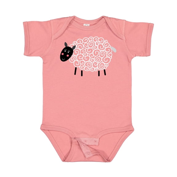 Inktastic Sheep Curly Wool Lamb Cute Boys or Girls Baby Bodysuit