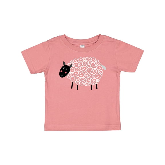 Inktastic Sheep Curly Wool Lamb Cute Boys or Girls Baby T-Shirt