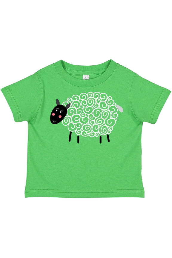 Sheep Curly Wool Lamb Cute Boys or Girls Toddler T-Shirt