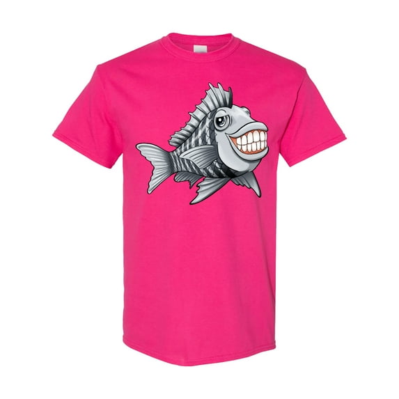 Inktastic Sheepshead Fish Grinning T-Shirt