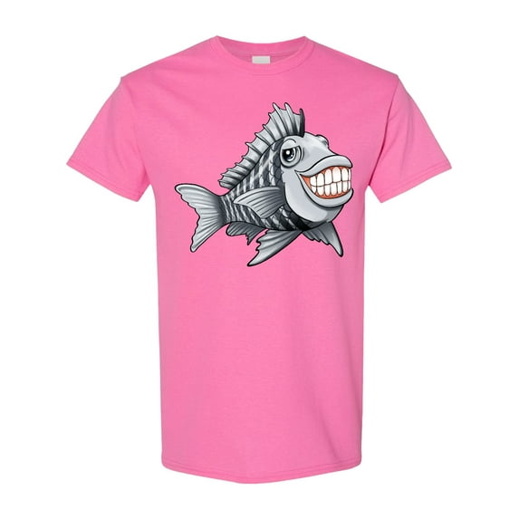 Inktastic Sheepshead Fish Grinning T-Shirt