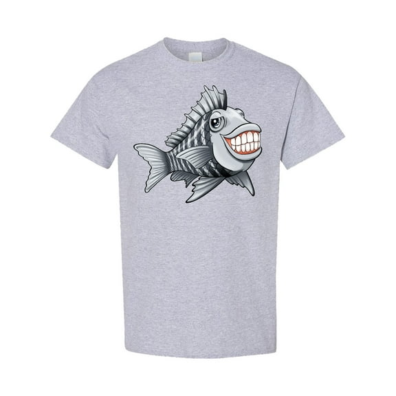 Inktastic Sheepshead Fish Grinning T-Shirt