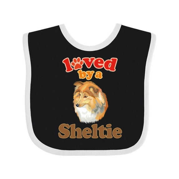 Inktastic Sheltie Dog Lover Boys or Girls Baby Bib