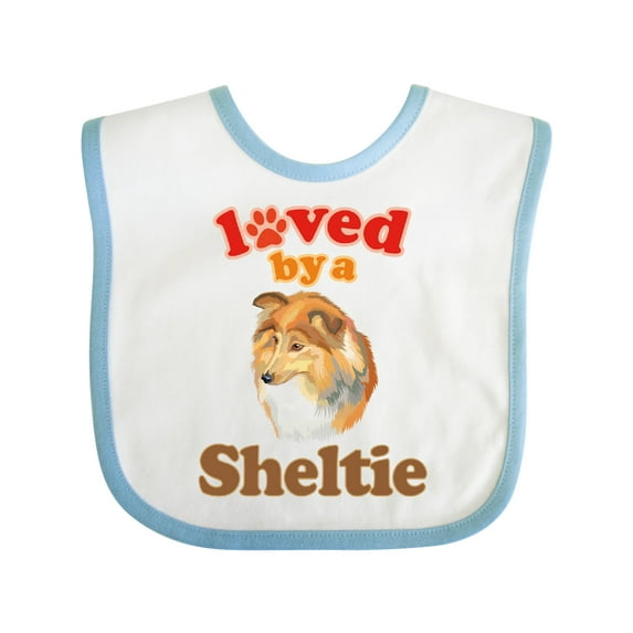 Inktastic Sheltie Dog Lover Boys or Girls Baby Bib