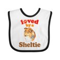 thumbnail image 1 of Inktastic Sheltie Dog Lover Boys or Girls Baby Bib, 1 of 4