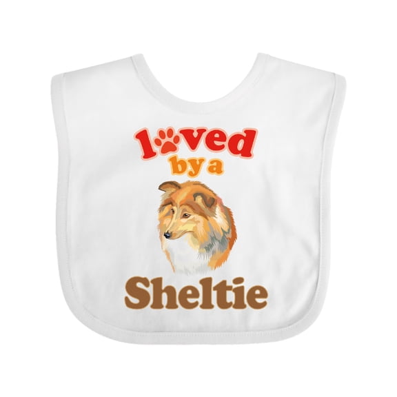 Inktastic Sheltie Dog Lover Boys or Girls Baby Bib