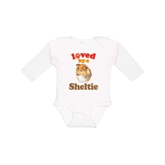 Inktastic Sheltie Dog Lover Boys or Girls Long Sleeve Baby Bodysuit