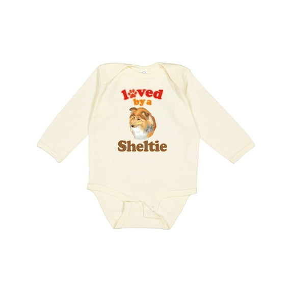 Inktastic Sheltie Dog Lover Boys or Girls Long Sleeve Baby Bodysuit