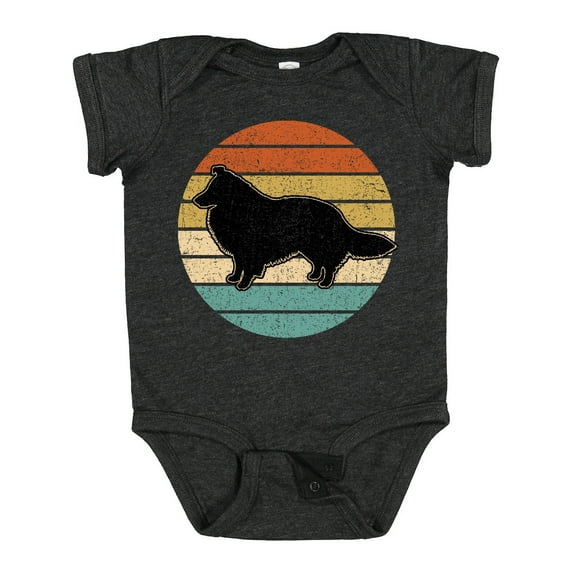 Inktastic Sheltie Dog Retro Sunset Boys or Girls Baby Bodysuit