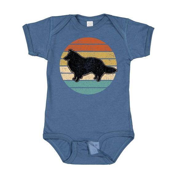 Inktastic Sheltie Dog Retro Sunset Boys or Girls Baby Bodysuit