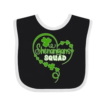 Inktastic Shenanigans Squad St. Patrick's Day Shamrock Heart Boys or Girls Baby Bib