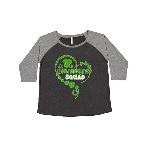 Inktastic Shenanigans Squad St. Patrick's Day Shamrock Heart Women's Plus Size T-Shirt