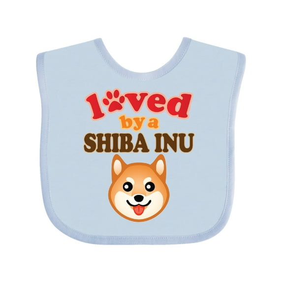 Inktastic Shiba Inu Dog Lover Boys or Girls Baby Bib