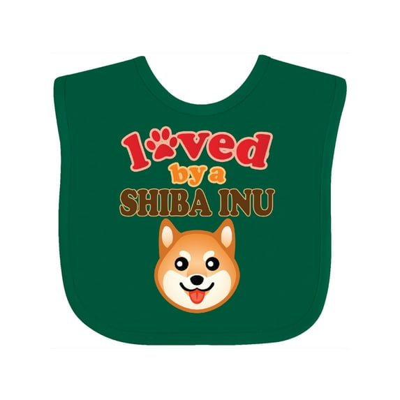 Inktastic Shiba Inu Dog Lover Boys or Girls Baby Bib