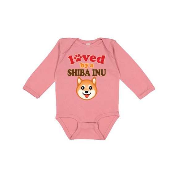 Inktastic Shiba Inu Dog Lover Boys or Girls Long Sleeve Baby Bodysuit