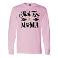 thumbnail image 1 of Inktastic Shih Tzu Mama with Flowers and Arrow Long Sleeve T-Shirt, 1 of 5