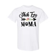 thumbnail image 1 of Inktastic Shih Tzu Mama with Flowers and Arrow T-Shirt, 1 of 5