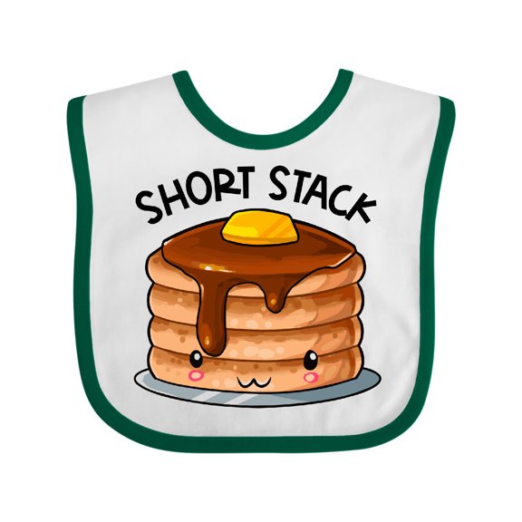 Inktastic Short Stack Cute Pancake Breakfast Boys or Girls Baby Bib