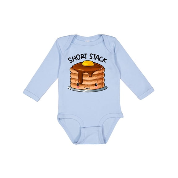 Inktastic Short Stack Cute Pancake Breakfast Boys or Girls Long Sleeve Baby Bodysuit