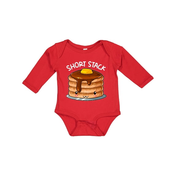 Inktastic Short Stack Cute Pancake Breakfast Boys or Girls Long Sleeve Baby Bodysuit