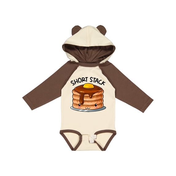 Inktastic Short Stack Cute Pancake Breakfast Boys or Girls Long Sleeve Baby Bodysuit