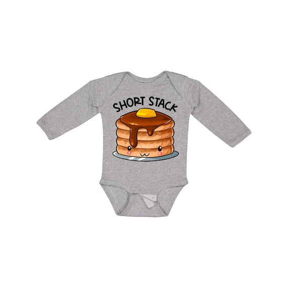 Inktastic Short Stack Cute Pancake Breakfast Boys or Girls Long Sleeve Baby Bodysuit