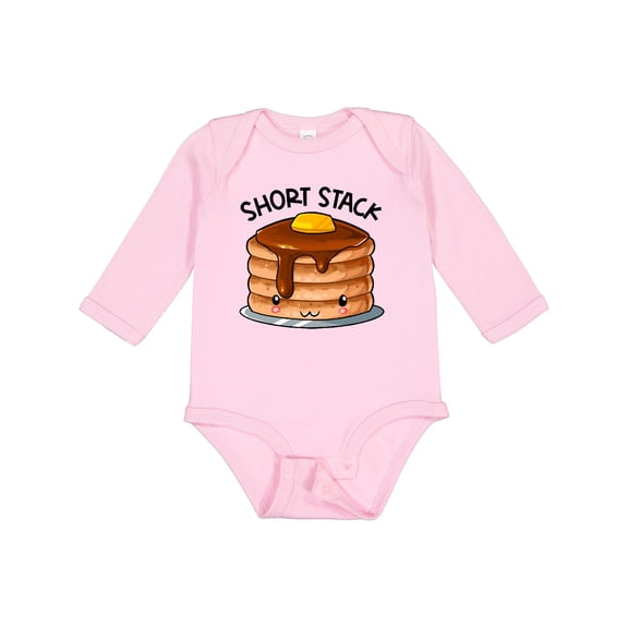 Inktastic Short Stack Cute Pancake Breakfast Boys or Girls Long Sleeve Baby Bodysuit