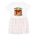 thumbnail image 1 of Inktastic Short Stack Cute Pancake Breakfast Girls Toddler Dress, 1 of 5