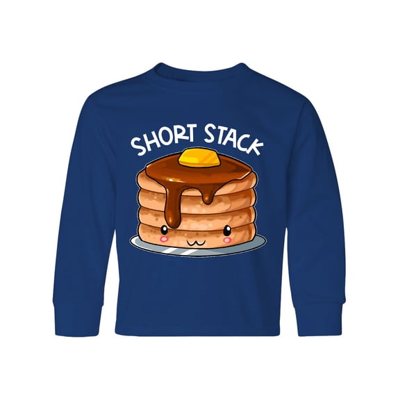 Inktastic Short Stack Cute Pancake Breakfast Long Sleeve Youth T-Shirt