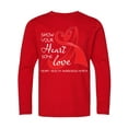 thumbnail image 1 of Inktastic Show Your Heart Some Love Heart Health Awareness Month Long Sleeve Youth T-Shirt, 1 of 5
