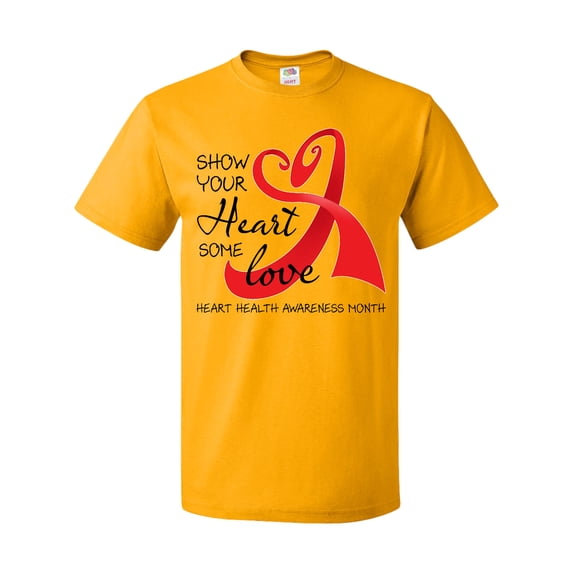Inktastic Show Your Heart Some Love Heart Health Awareness Month T-Shirt