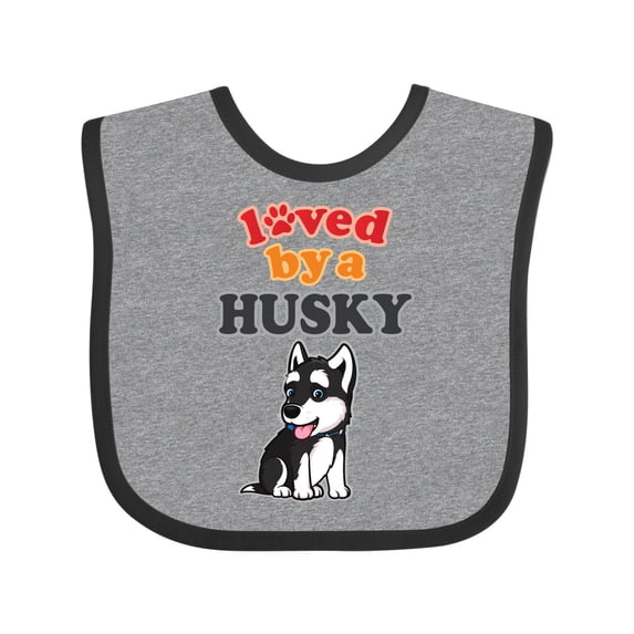 Inktastic Siberian Husky Dog Puppy Boys or Girls Baby Bib