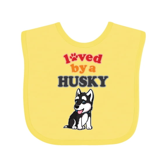 Inktastic Siberian Husky Dog Puppy Boys or Girls Baby Bib