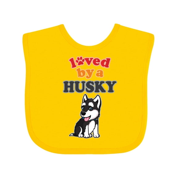 Inktastic Siberian Husky Dog Puppy Boys or Girls Baby Bib