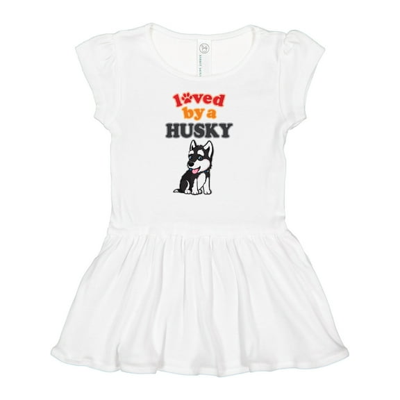 Inktastic Siberian Husky Dog Puppy Girls Baby Dress