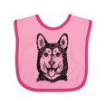 thumbnail image 1 of Inktastic Siberian Husky Sketch Portrait Boys or Girls Baby Bib, 1 of 4