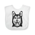 thumbnail image 1 of Inktastic Siberian Husky Sketch Portrait Boys or Girls Baby Bib, 1 of 4