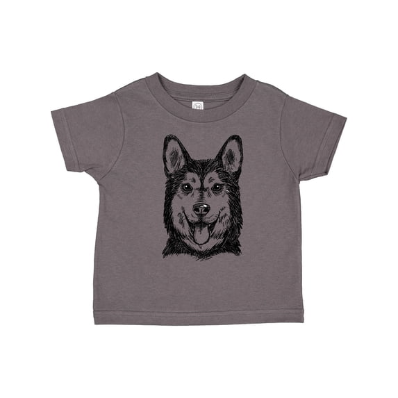 Inktastic Siberian Husky Sketch Portrait Boys or Girls Toddler T-Shirt